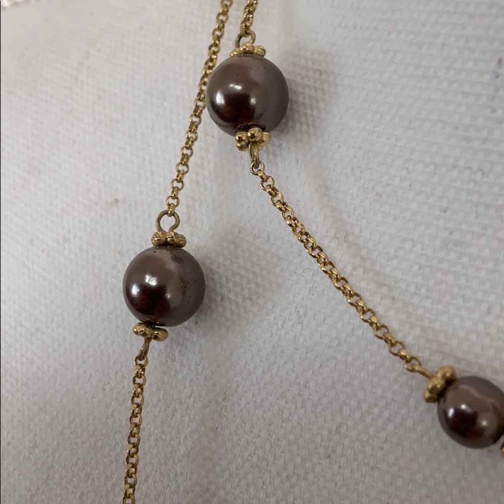 Long Single Strand “Pearl” Necklace With Clasp - Picture 3 of 5